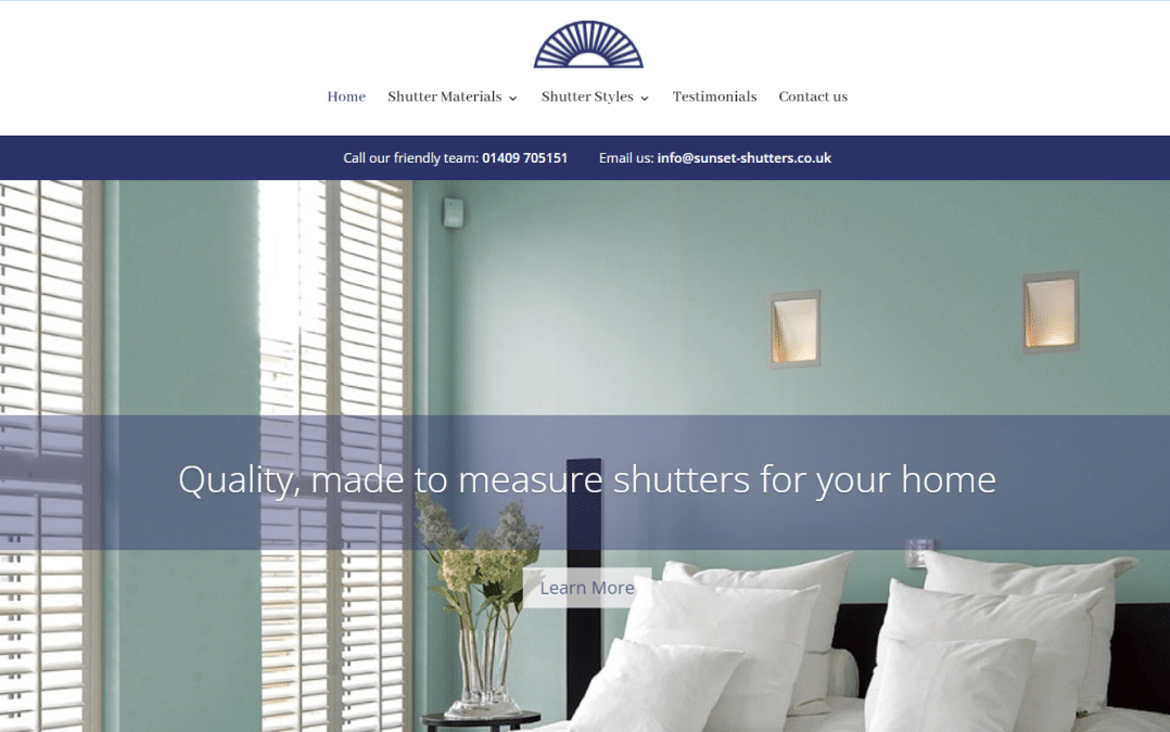 New website launch: Sunset Shutters