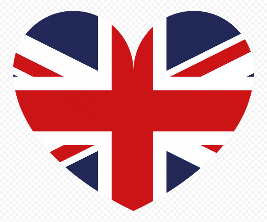 United Kingdom heart flag