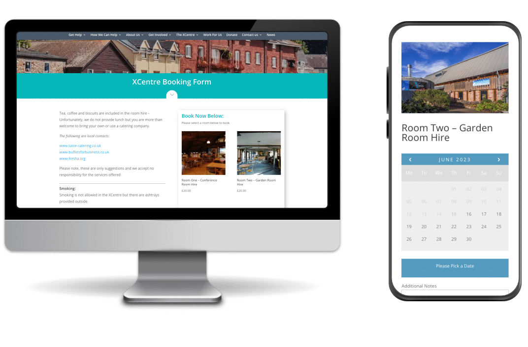 Headway Devon Booking System website 